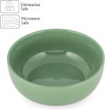 Glossy Ceramic 7 inch Dinnerware Bowls Set of 4 - Perfect for Everyday uses from Pasta to Salad, Cereal to Ice cream, Ramen to Pho, Sage Green - Image 2