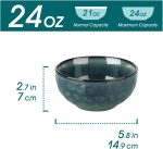 Starry 24oz Bowls for Soup, Ceramic Deep Soup Bowls Set of 4, Green Cereal Bowls Set for Kitchen, Salad Bowls Set, Pasta Oatmeal Bowls, Lead-free, Dishwasher & Microwave Oven Safe - Image 2