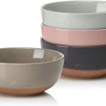 Color Large Ceramic Bowls Set of 4, 30 Ounce Cereal Bowls, Soup Bowls Set for Kitchen, Salad Oatmeal Bowls, Serving Bowls for Nut, Pasta, Soup, Ramen, Fruit, Dishwasher & Microwave Safe