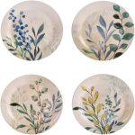Salad Plates Set of 4, 8.75 Inch Ceramic Dessert Plates for Salad, Appetizer, Side Dishes, Microwave and Dishwasher Safe, Gift for Housewarming and Thanksgiving