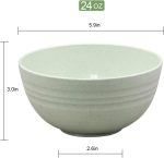 Unbreakable Cereal Bowls - Wheat Straw Fiber Lightweight Bowl Sets 4 - Dishwasher & Microwave Safe - for,Rice,Soup Bowls (24 OZ) - Image 2