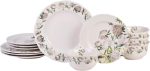 Neutral Porcelain 12-Piece Dinnerware Set – Service for 4, Includes Dinner Plates, Salad Plates & Cereal Bowls, Glossy Finish, Dishwasher Safe, for Daily Dining & Entertainment