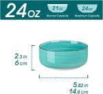 Cereal Bowls Set of 6, 24 Oz Ceramic Bowls for Kitchen, Dishwasher & Microwave Safe Bowls for Soup, Cereal, Dessert, Fruit, Blue Colored Bowl Set - Image 2