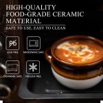 French Onion Soup Bowls with Handles, 16 Oz Ceramic Soup Serving Bowl Crocks - Oven Safe Bowls for Chili, Beef Stew, Cereal, Pot Pies, Set of 4 - Image 2