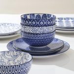 Ceramic Dinnerware Sets for 6, 24 Piece Plates and Bowls Sets, Highly Chip and Crack Resistant Dishes Set-Dishwasher & Microwave & Oven Safe, Vintage Blue - Image 2