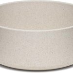 Eco-Friendly Pet Bowls & Dishes for Dog, Cats, Puppy Food and Water Dish -Sustainable and Dishwasher Safe, Made with Real Bamboo (Medium, Oat-Beige)