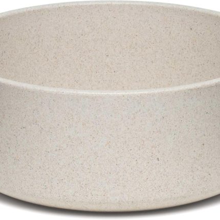 Eco-Friendly Pet Bowls & Dishes for Dog, Cats, Puppy Food and Water Dish -Sustainable and Dishwasher Safe, Made with Real Bamboo (Medium, Oat-Beige)