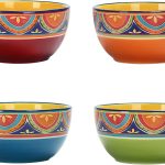 Tunisian 26oz Ceramic Cereal Bowls Set of 4, for Pasta, Salad, Cereal, Soup & Microwave & Dishwasher Safe