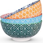 Large Serving Bowls - 60 oz Ceramic Salad Bowl - 8 Inch Serving Bowl Set - Big Soup Bowl For Kitchen - Microwave & Dishwashers Safe - Pho Fruit Pasta Popcorn Bowl - Set of 3