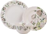 Neutral Porcelain 12-Piece Dinnerware Set – Service for 4, Includes Dinner Plates, Salad Plates & Cereal Bowls, Glossy Finish, Dishwasher Safe, for Daily Dining & Entertainment - Image 2