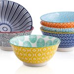 Porcelain Ice Cream Bowls Set of 6, Small Bowls, Ceramic bowls for Dessert, Ice Cream, Variety of Colors