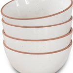 Ceramic Bowls For Kitchen, 28oz - Bowl Set of 4 - For Cereal, Salad, Pasta, Soup, Dessert, Serving etc - Dishwasher, Microwave, and Oven Safe - For Breakfast, Lunch and Dinner - Vanilla White