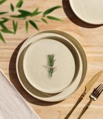 Ceramic Dinnerware Sets for 4, 12 Pieces Porcelain Lightweight Speckled Plates and Bowls Sets, Scratch Resistant Dish Set, Oven & Microwave & Dishwasher Safe - Image 2