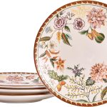 Dinner Plates Set of 4, 11 Inch Large Ceramic Plates for Pasta, Steak, Stylish Serving Dishes, Microwave and Dishwasher Safe, Gift for Housewarming and Thanksgiving